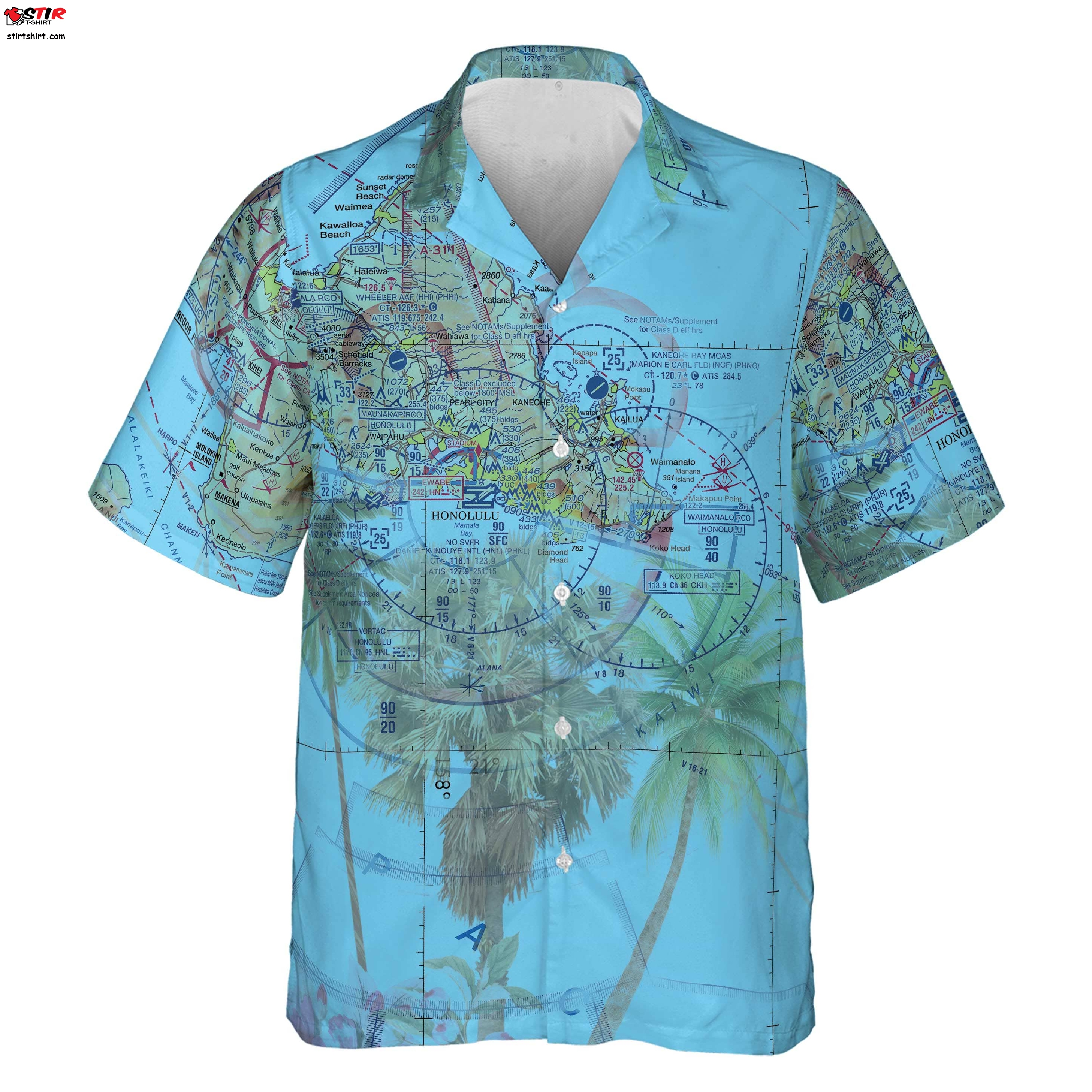 The Hawaiian Blue Sky Pocket Shirt  Light Blue 