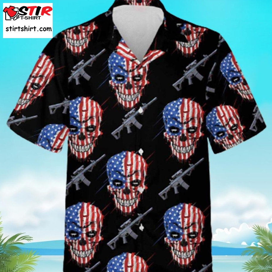 The Skull Goose Top Gun Hawaiian Shirt