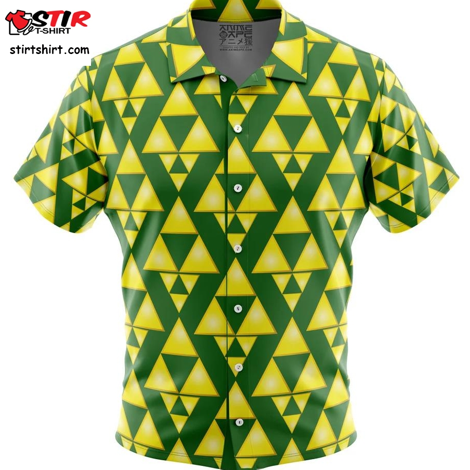 Tri Force The Legend Of Zelda Button Up Hawaiian Shirt