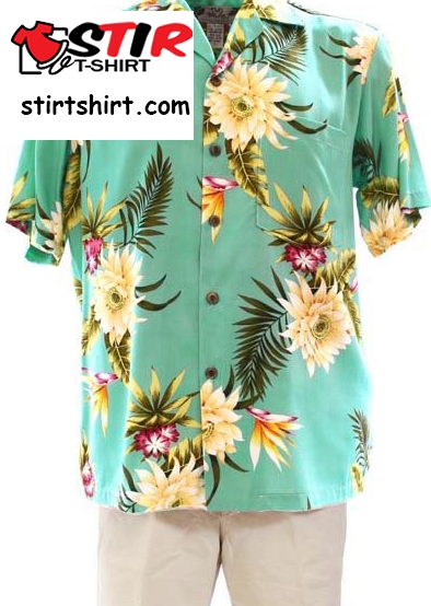 Two Palms Ceres Green Rayon Men_S Hawaiian Shirt   Images