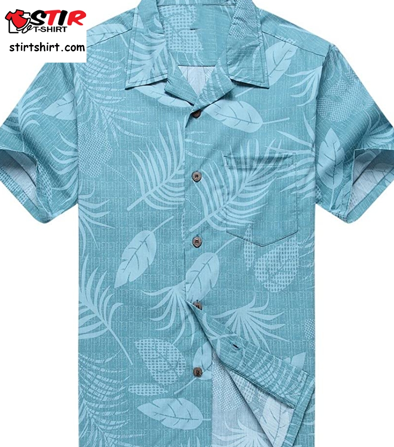 Unisex Hawaiian Shirt Aloha Shirt  Teal 