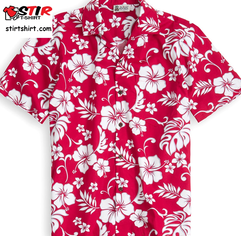 Unisex Red Hawaiian Shirt  Unisex 