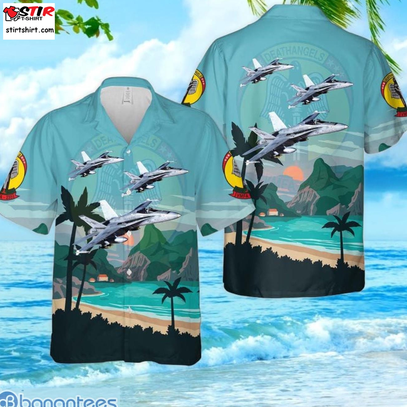 Us Marine Corps Fa 18C Hornet Of Vmfa 235 Aloha Men And Women Hawaiian Shirt Summer Gift
