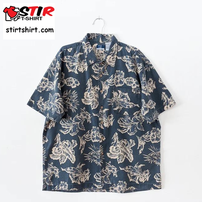 Vintage 90_S Button Up Cotton Short Sleeve Hawaiian Shirt  90s 