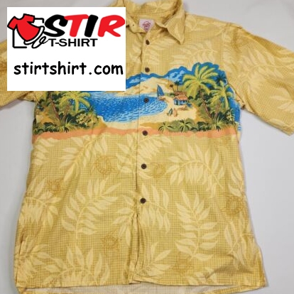 Vintage Trader Joe_S Hawaiian Shirt Size Large Yellow 2008 Anniversary Shirt E9  Trader Joe's 