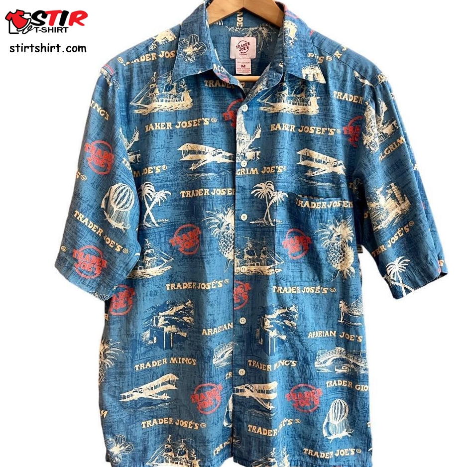 Vtg Trader Joes Reyn Spooner Reverse Print Hawaiian Aloha Shirt  Trader Joe's 