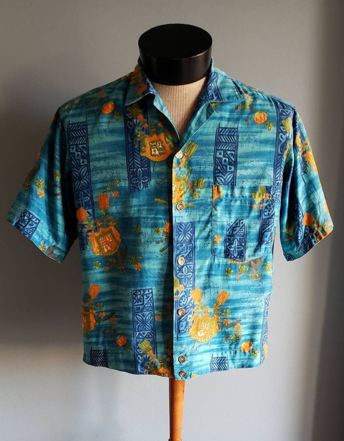 1950S Hawaiian Shirt By Hookano Brand, Made In Hawaii
