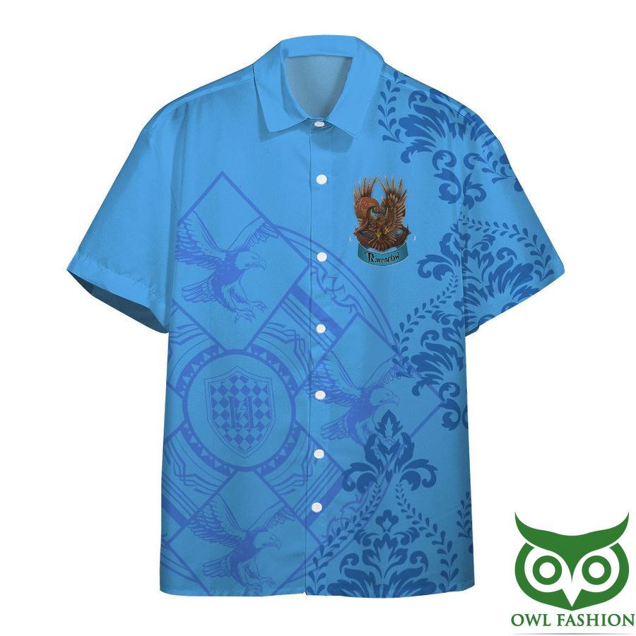3D Harry Potter Ravenclaw Blue Pattern Hawaiian Shirt