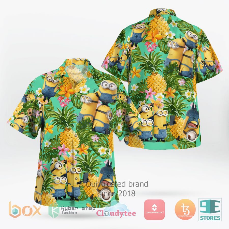 3D Minion Pineapple Tropical Hawaiian Shirt  