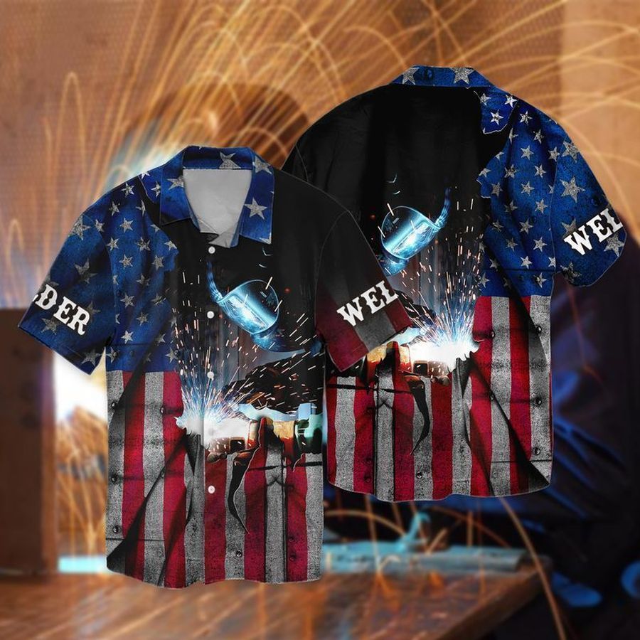 4Th Of July Independence Day American Welder I Am A Welder For Men And Women Graphic Print Short Sleeve Hawaiian Casual Shirt Y97