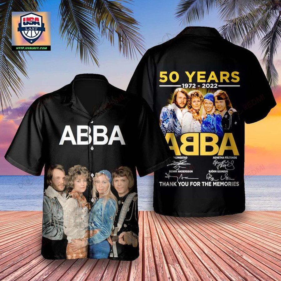 Abba 50 Years 1972 2022 Thank You For The Memories Hawaiian Shirt