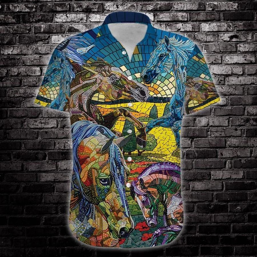 Abstract Horse Unisex Hawaiian Shirts 100421H