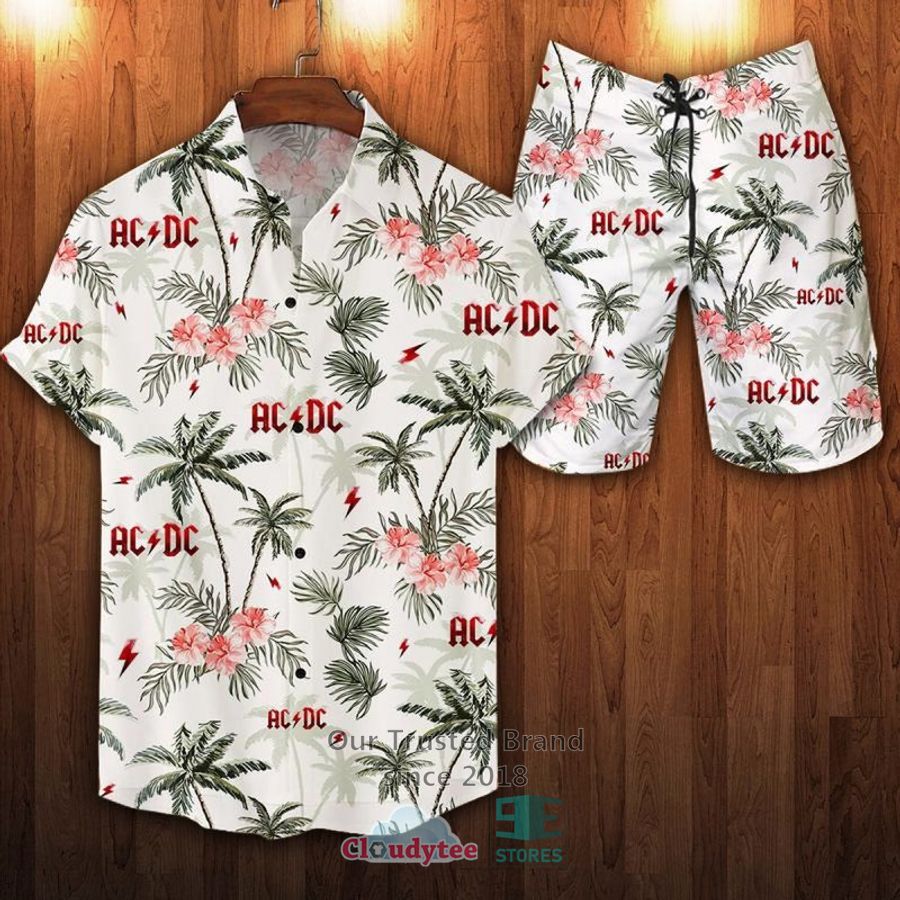 Ac Dc Band Hawaiian Shirt, Short  