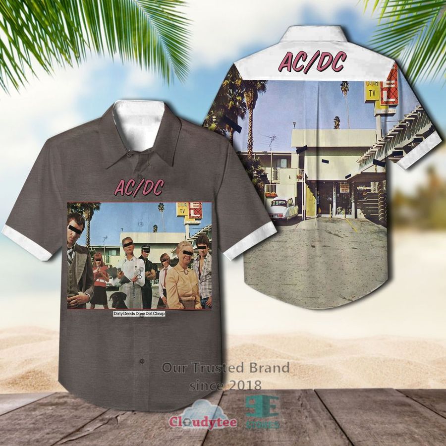 Ac Dc Dirty Deeds Done Dirt Cheap 1 Albums Hawaiian Shirt  