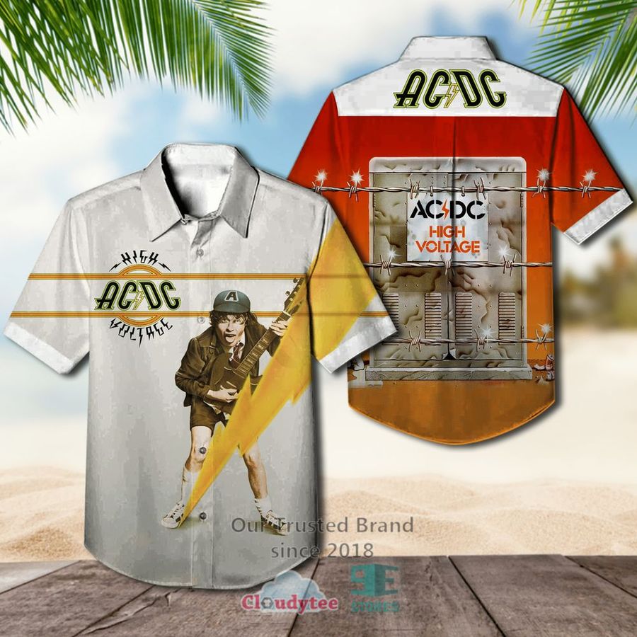 Ac Dc High Voltage Album Hawaiian Casual Shirt  