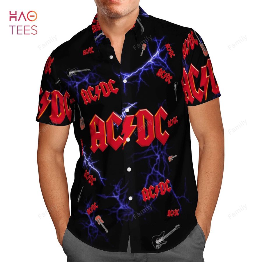 Ac Dc Lightning Aop Hawaiian Shirt