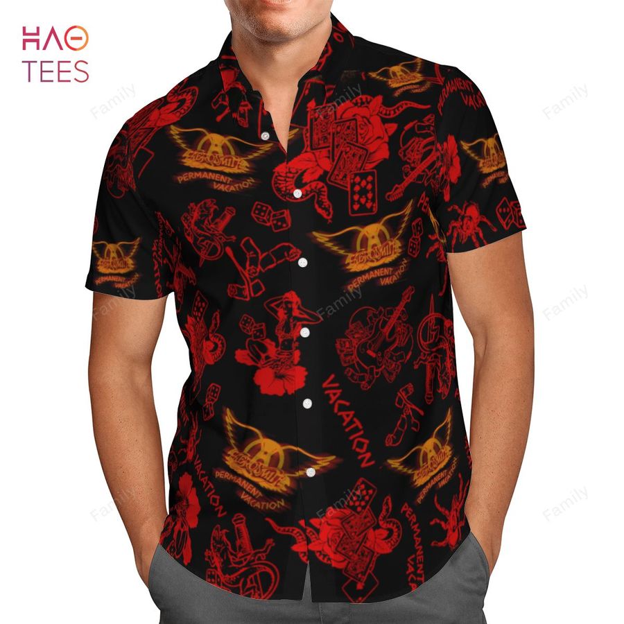Aerosmith Fashion Hawaiian Shirt  Beach Shorts