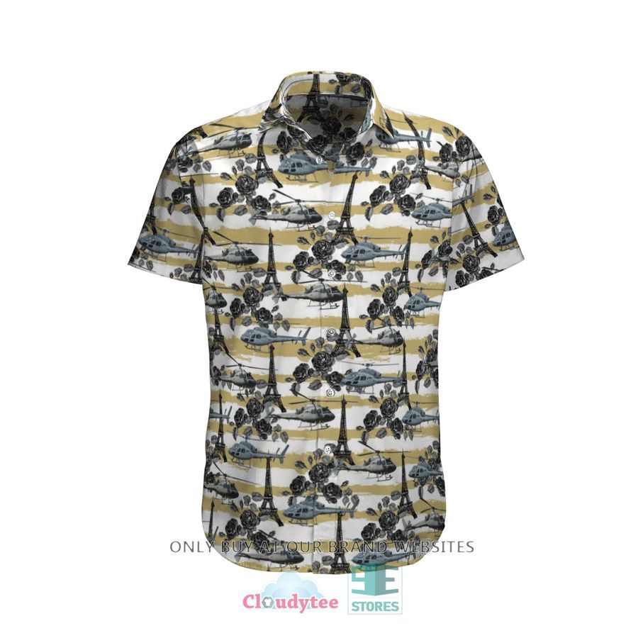 Aerospatiale Gazelle French Army Eiffel Rose Hawaiian Shirt, Shorts  