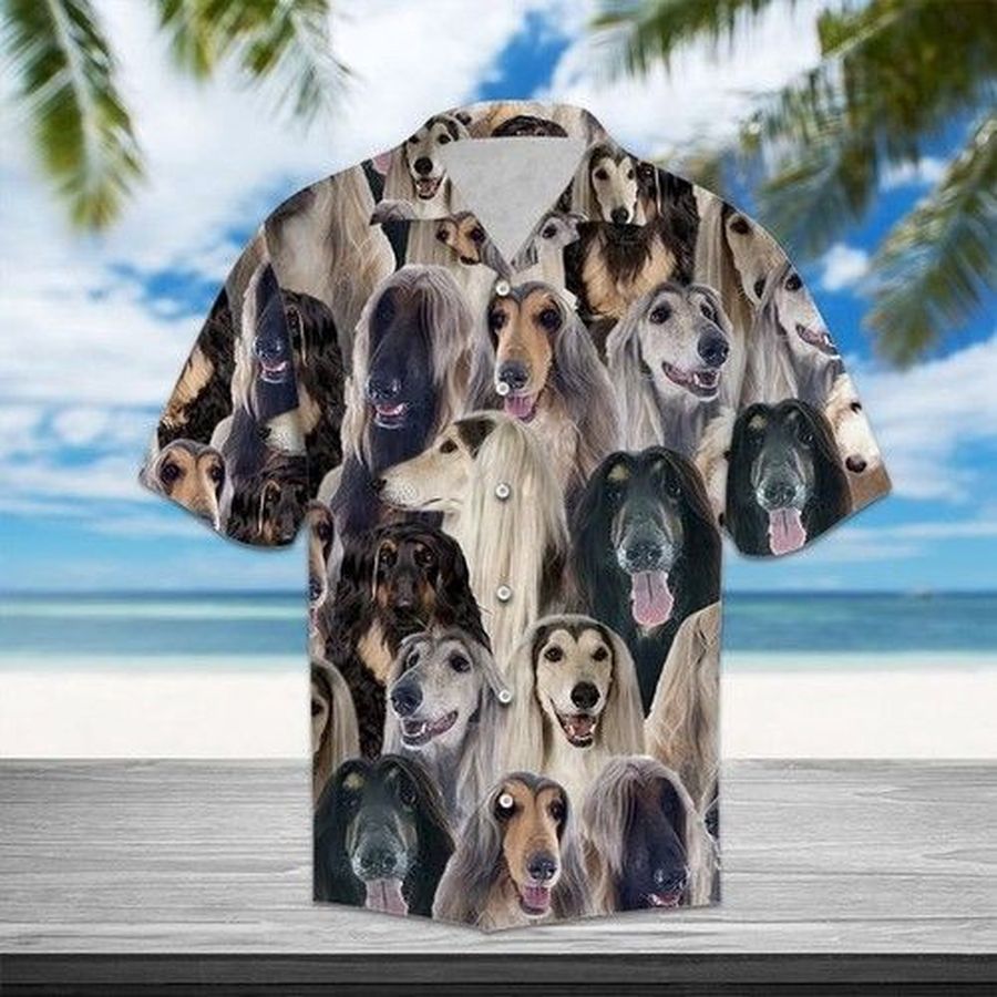 Afghan Hound Hawaiian Shirt Summer   8322
