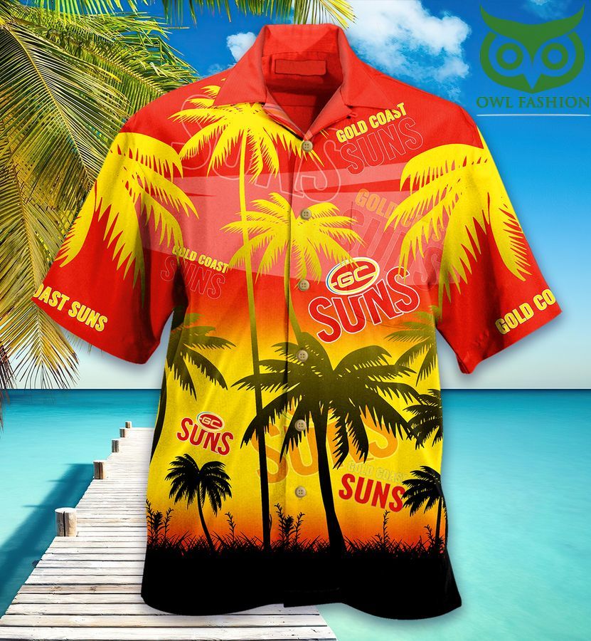 Afl Gold Coast Suns Football Club Hawaiian Shirt