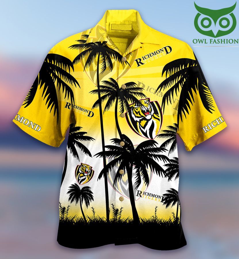 Afl Richmond Tiger Football Palm Hawaiian Shirt