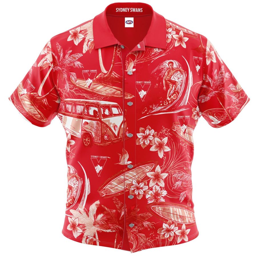 Afl Sydney Swans Hawaiian Shirt
