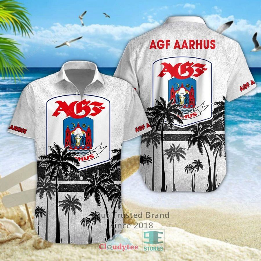 Agf Fodbold Coconut Hawaiian Shirt, Short  