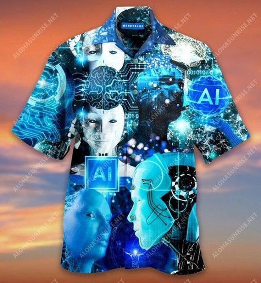 Ai Is Making Our Life Easier Unisex Hawaiian Shirt   4932