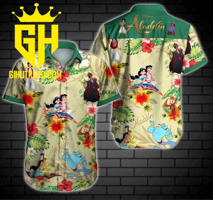 Aladdin Trophycal Hawaiian Shirt And Shorts