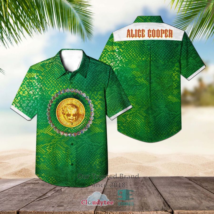 Alice Cooper Billion Dollar Babies 1973 Casual Hawaiian Shirt  