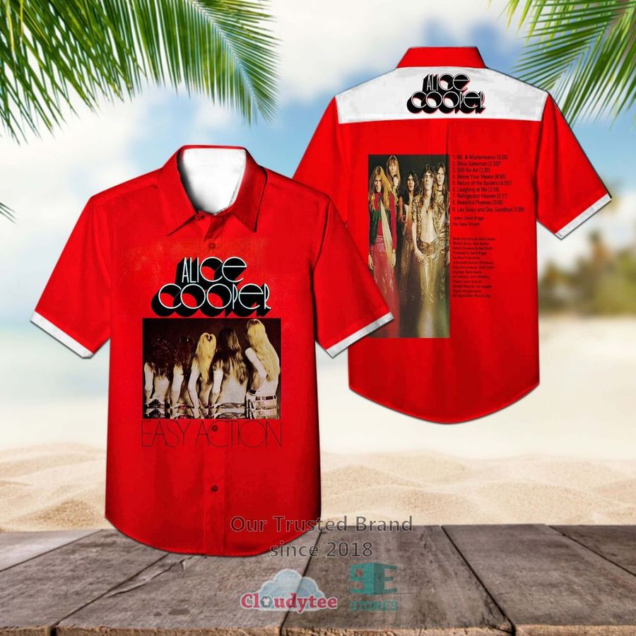 Alice Cooper Easy Action 1970 Casual Hawaiian Shirt  