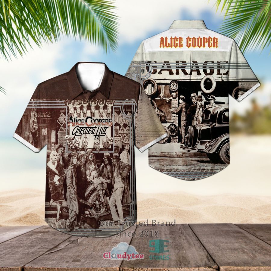 Alice Cooper Greatest Hits Hawaiian Casual Shirt  