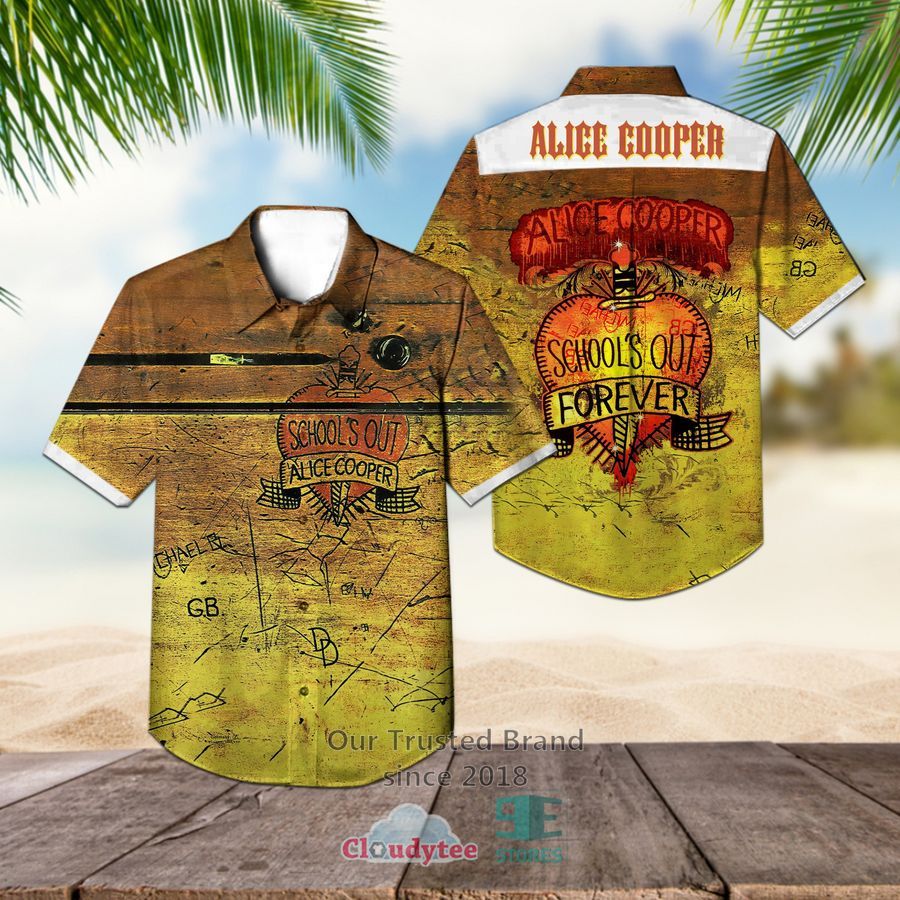 Alice Cooper School's Out Hawaiian Casual Shirt  