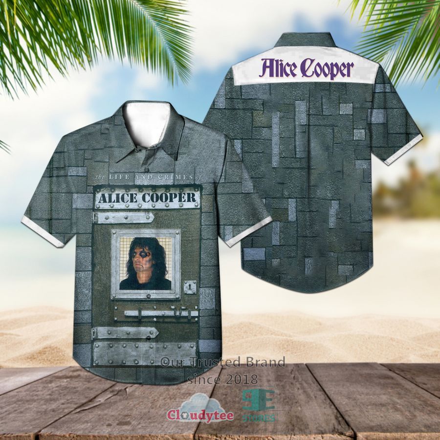 Alice Cooper The Life And Crimes Hawaiian Casual Shirt  