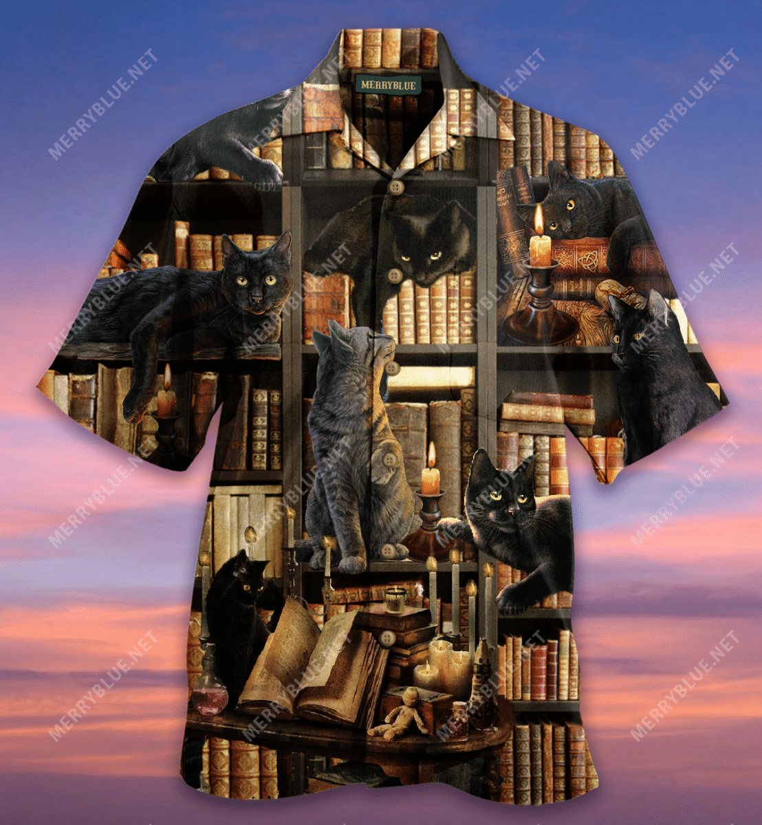 All About Magic Books With Cats Hawaiian Shirt