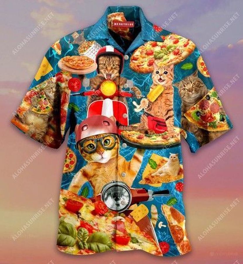 All I Need Is Pizza And My Cat Unisex Hawaiian Shirt