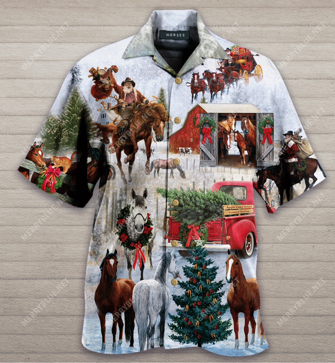 All I Want For Christmas Is A Horse Unisex Hawaiian Shirt