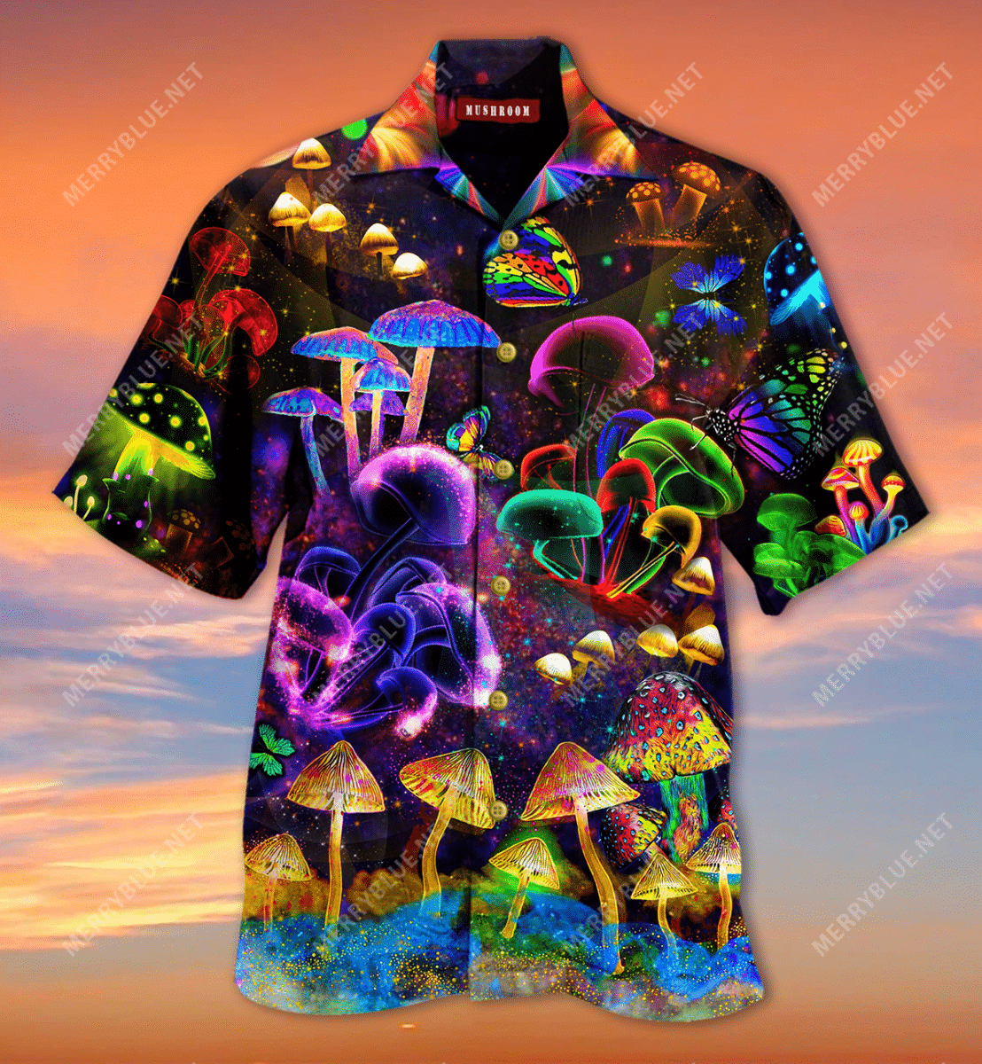 All Mushrooms Are Edible Some Only Once Unisex Hawaiian Shirt