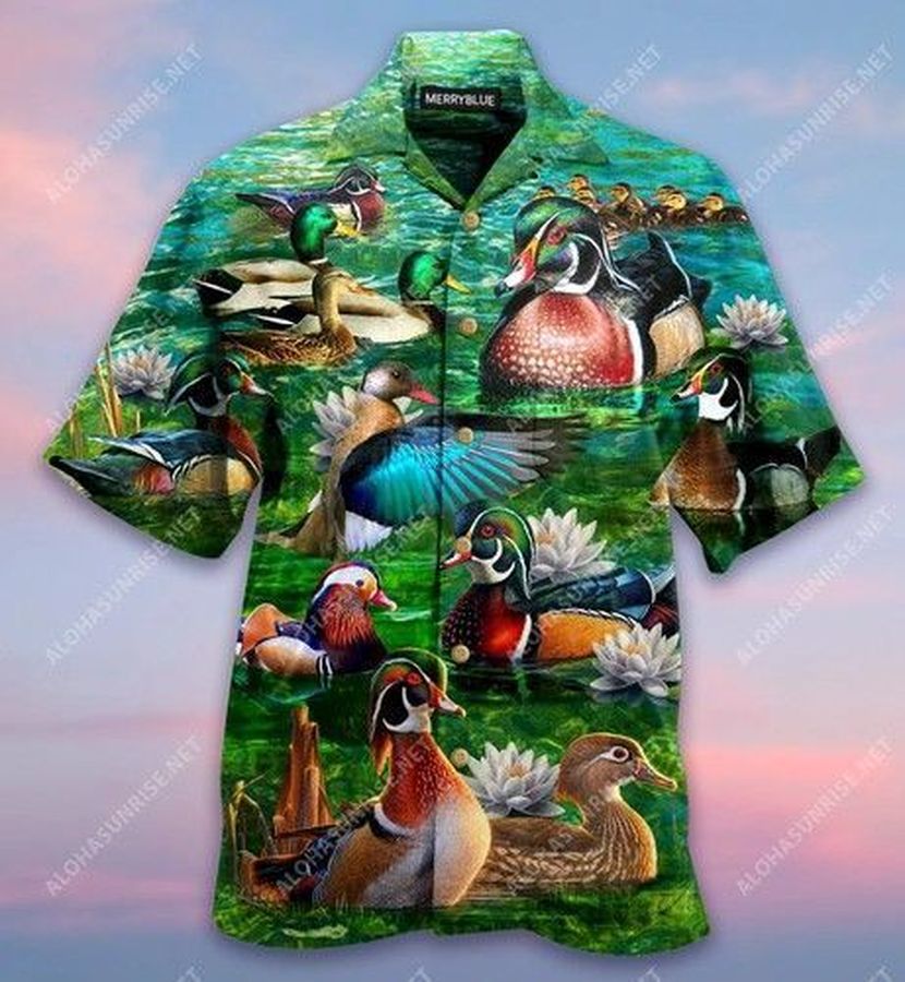 All You Need Is Love And A Duck Unisex Hawaiian Shirt   9594