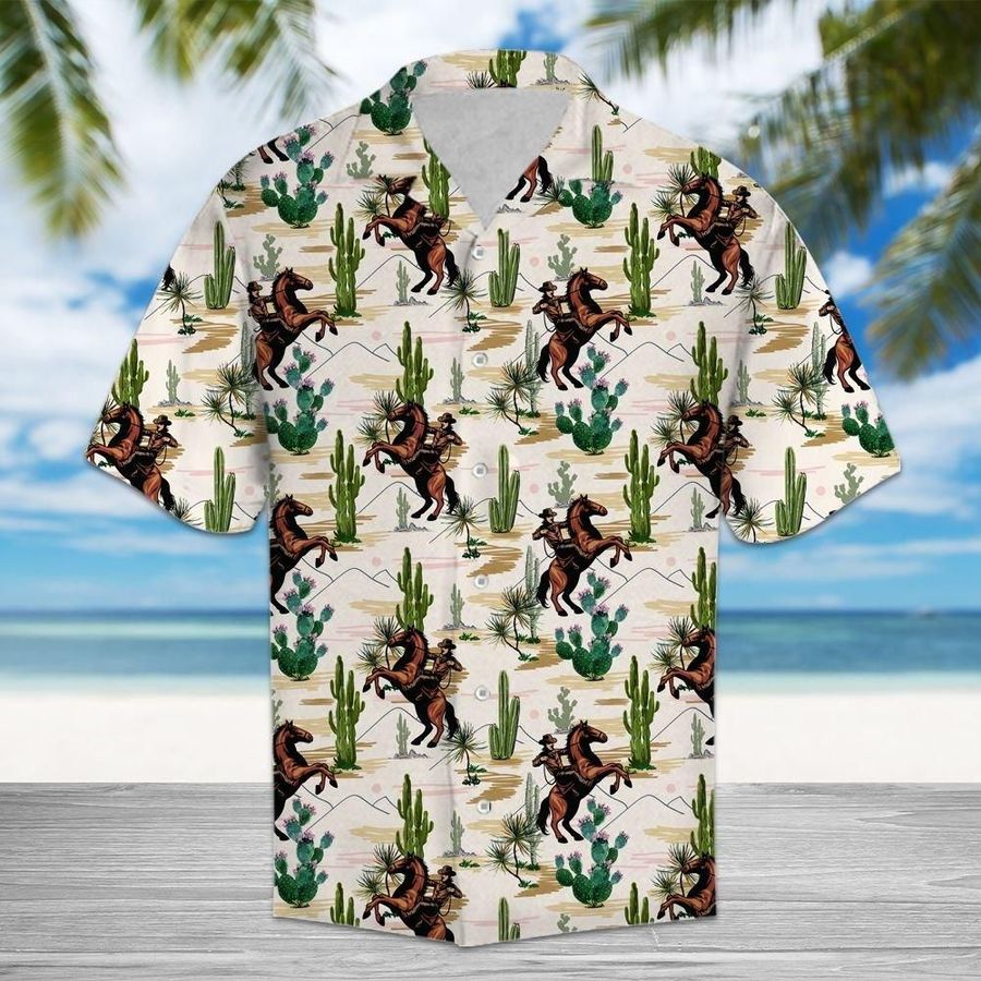 Aloha Shirt Cactus Cowboy H207037 Hawaiian Shirt   2280
