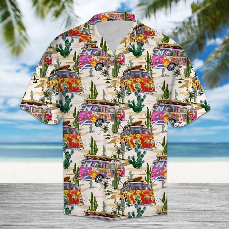 Aloha Shirt Cactus Hippie H207038 Hawaiian Shirt   3671