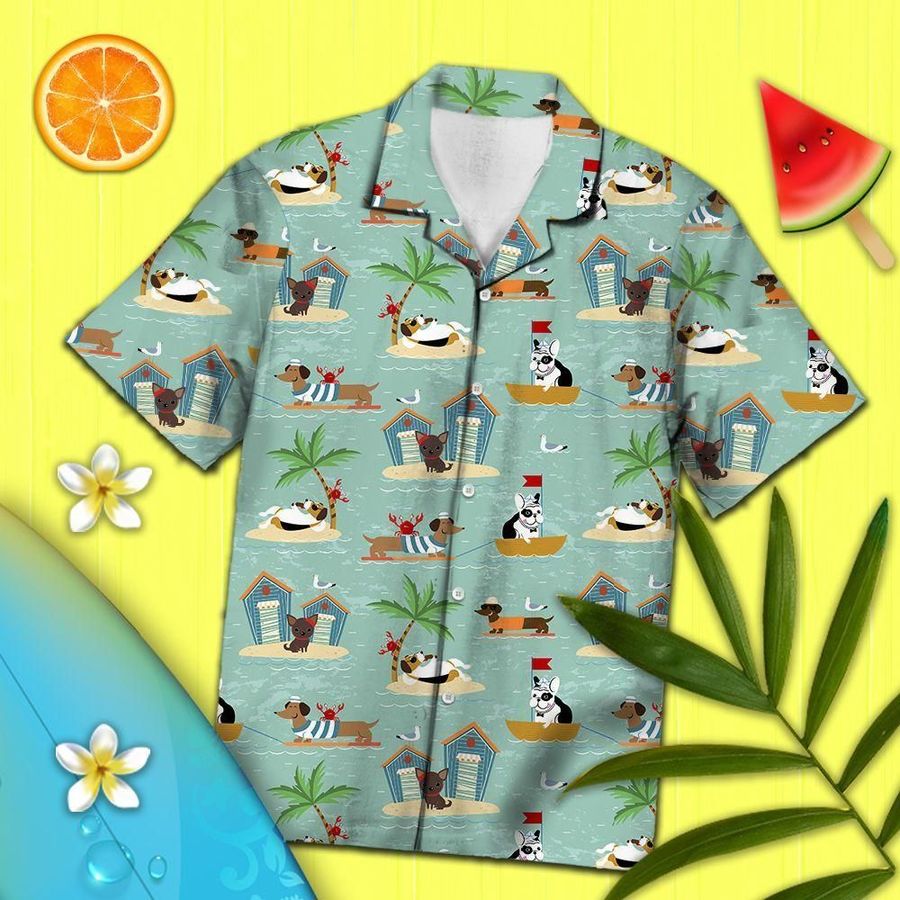 Aloha Shirt Dog On Vacation Ty2007 Hawaiian Shirt   9811