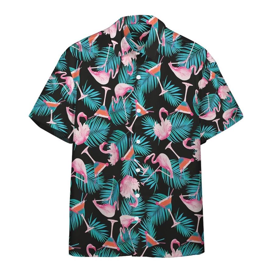 Alohazing 3D Martini Flamingo Hawaiian Shirt