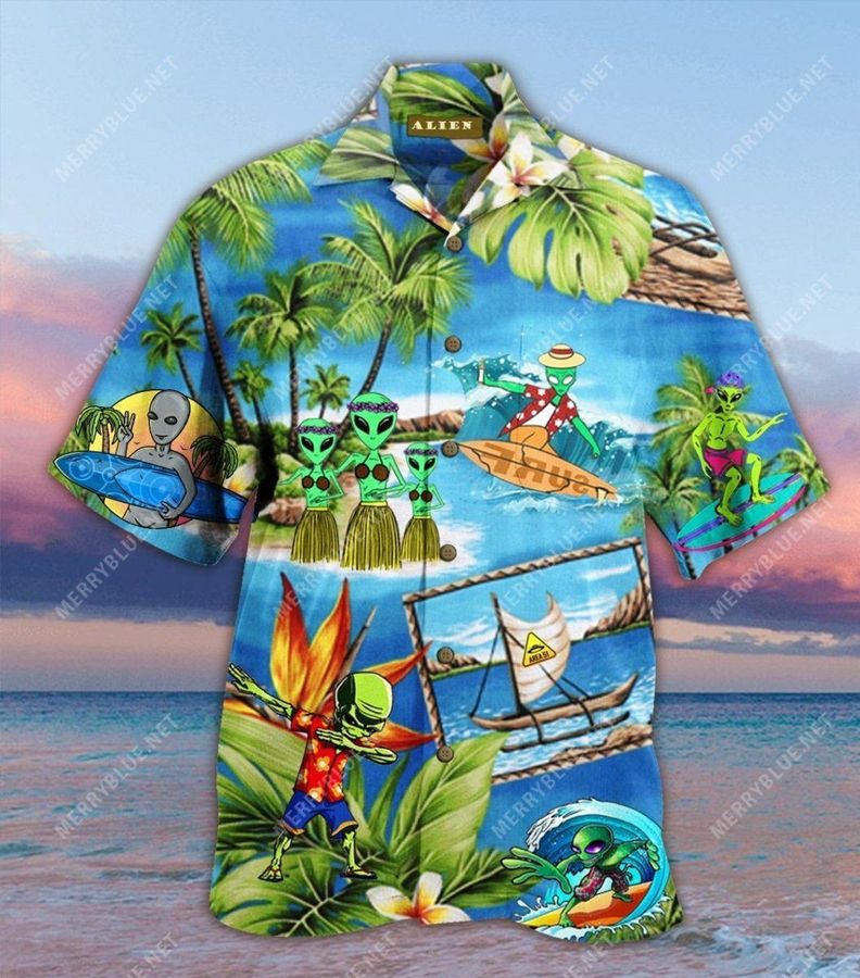 Amazing Alien Unisex Hawaiian Shirt   4521