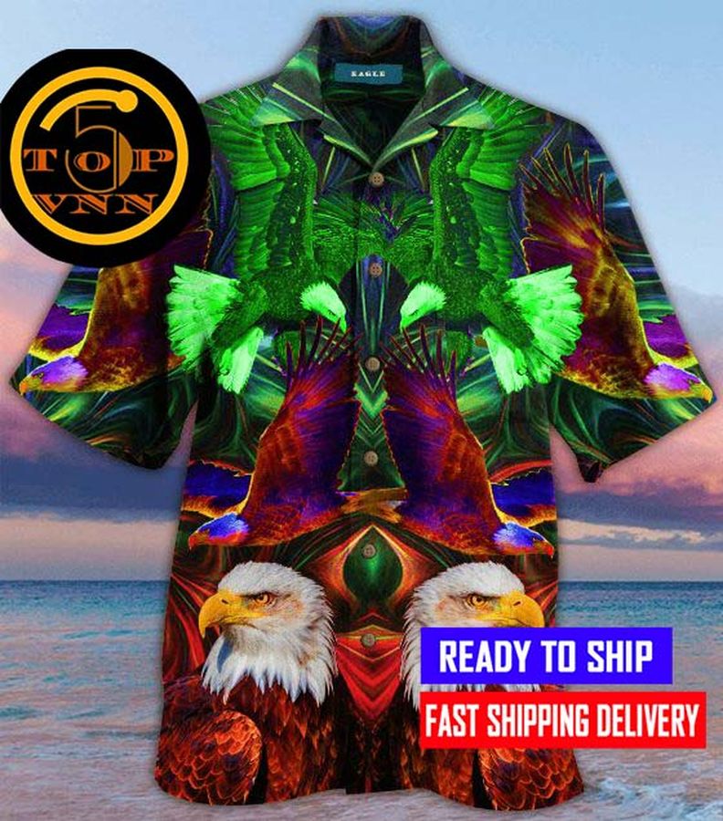 Amazing American Eagle Hawaiian Shirt And Shorts