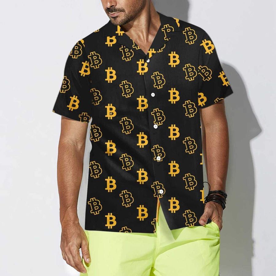 Amazing Bitcoin Crypto Pattern Hawaiian Shirt Button Up Shirt