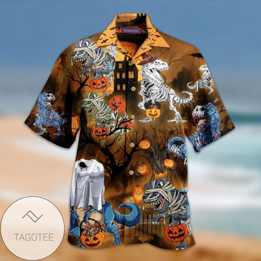 Amazing Halloween Dinosaur Hawaiian Aloha Shirts 2909V