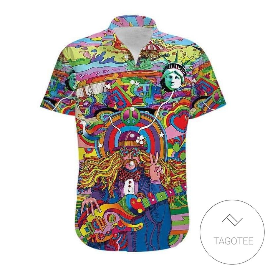Amazing Hippie V2 Hawaiian Aloha Shirts H