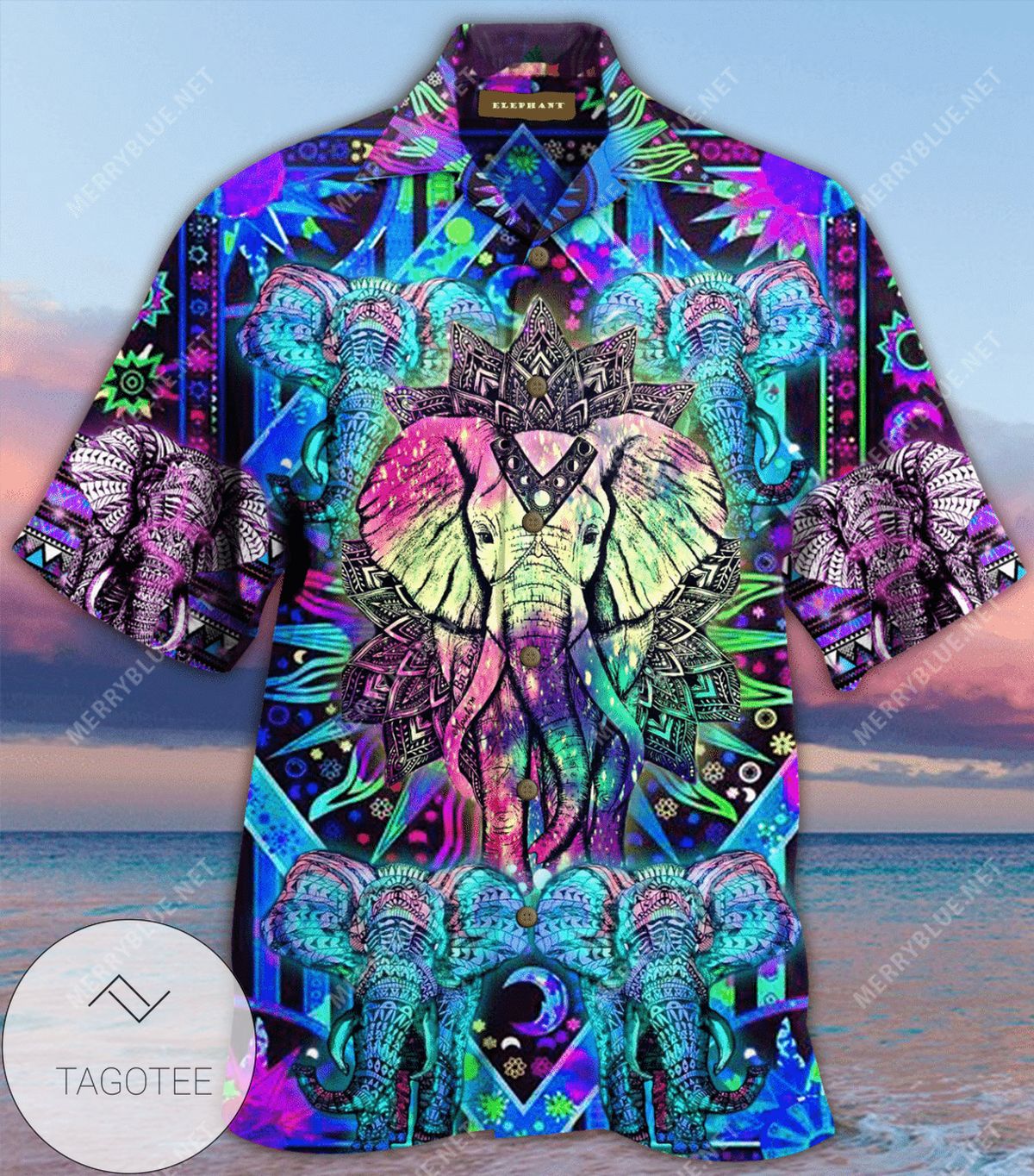 Amazing Mandala Elephant Unisex Authentic Hawaiian Shirt 2023