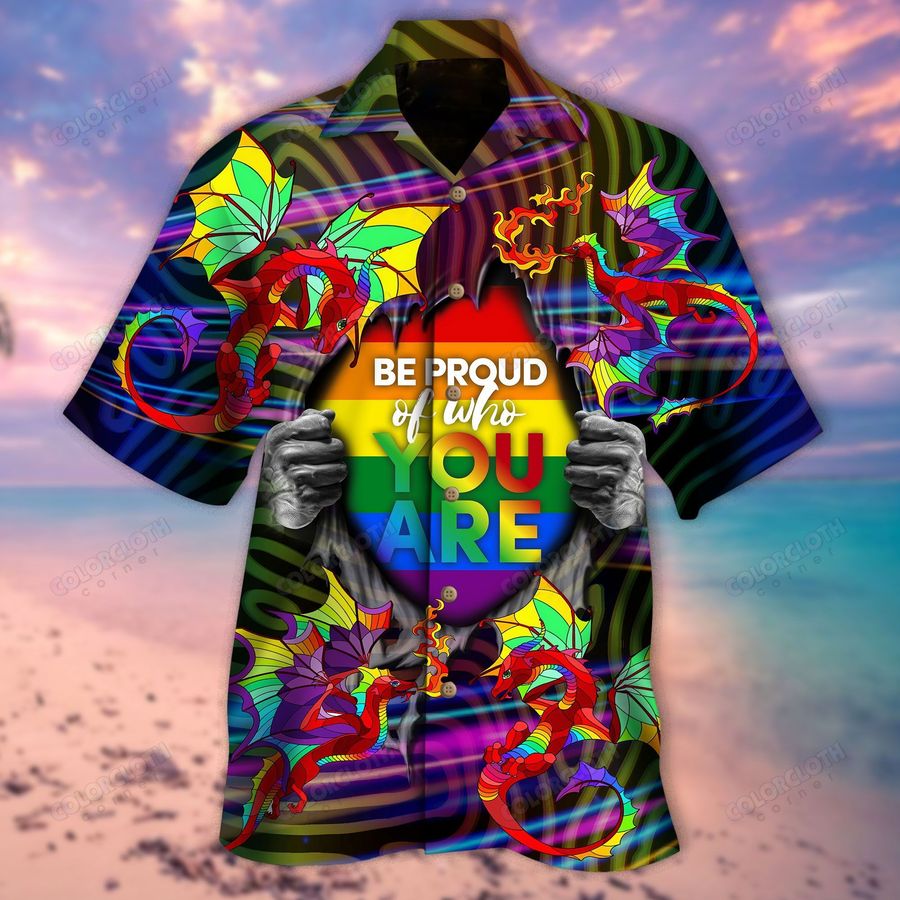 Amazing Rainbow Dragon Lgbt Unisex Hawaiian Shirt Ty007065 Re